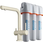  Комплект смеситель с фильтром Omoikiri Комплект Nagano-BE-P + Pure drop Lite