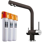  Комплект смеситель с фильтром Omoikiri Комплект Nagano-DC + Pure drop Lite