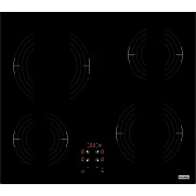  Встраиваемые варочные панели Franke/ Best, Электрическая варочная поверхность, 60см, 4 зоны нагрева, сенсорное  управление, 9 ступеней мощности, прямые края, таймер, черная