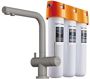  Комплект смеситель с фильтром Omoikiri Комплект Nagano-GR-P + Pure drop Lite