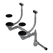  Аксессуар Omoikiri Арматура для двухчашевых моек с прямоугольными переливами и декоративными элементами для корзины WK-2C-GB