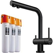  Комплект смеситель с фильтром Omoikiri Комплект Nagano-GB + Pure drop Lite
