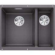  Мойка Blanco SUBLINE 340/160-U Silgranit темная скала, чаша слева