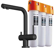  Комплект смеситель с фильтром Omoikiri Комплект Nagano-BL-P + Pure drop Lite